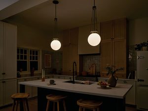 Ansel 10" One Light Pendant, Opal Glass / Champagne Bronze