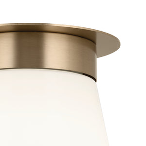 Ansel 9" One Light Ceiling Light, Opal Glass / Champagne Bronze