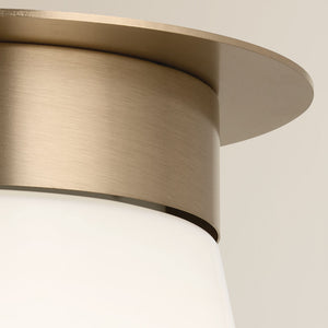 Ansel 9" One Light Ceiling Light, Opal Glass / Champagne Bronze