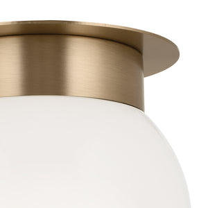 Ansel 8" One Light Ceiling Light, Opal Glass / Champagne Bronze