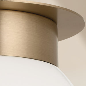 Ansel 8" One Light Ceiling Light, Opal Glass / Champagne Bronze