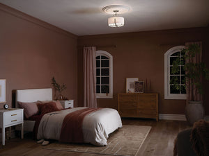 Ryker 16" Four Lights Pendant, White Fabric Shade / Classic Pewter