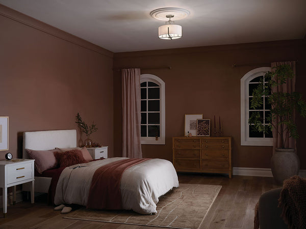 Ryker 16" Four Lights Pendant, White Fabric Shade / Classic Pewter