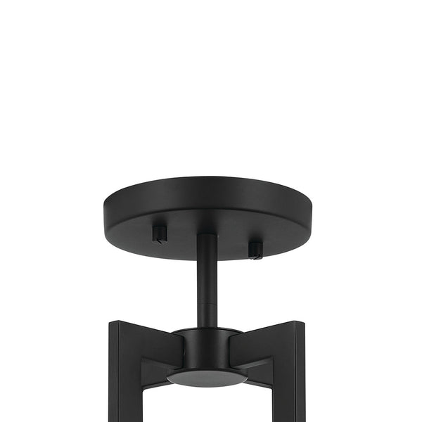 Ryker 20" Eight Lights Pendant, White Fabric Shade / Black