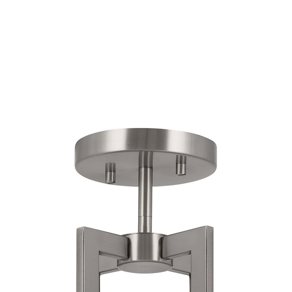 Ryker 20" Eight Lights Pendant, White Fabric Shade / Classic Pewter