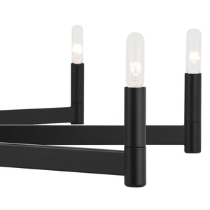 Dhane 48" Ten Lights Chandelier, Black