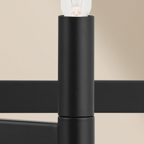 Dhane 48" Ten Lights Chandelier, Black