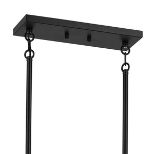 Dhane 13" Ten Lights Linear Chandelier, Black