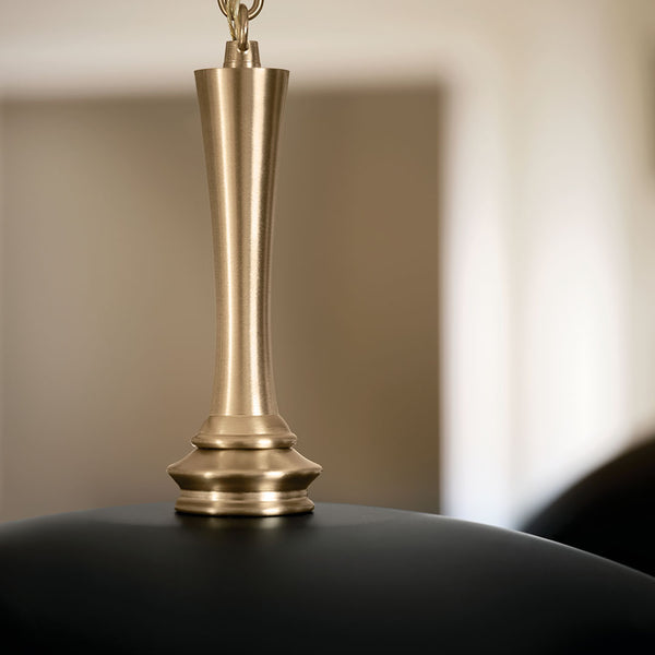 Meyer 24" One Light Pendant, Black and Champagne Bronze