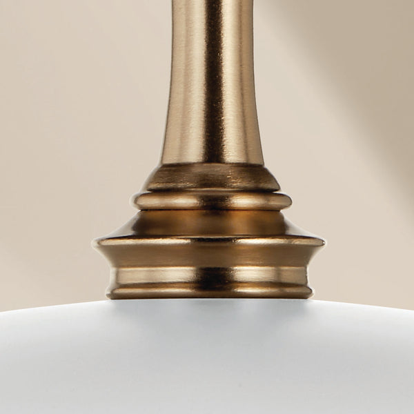 Meyer 24" One Light Pendant, White and Champagne Bronze