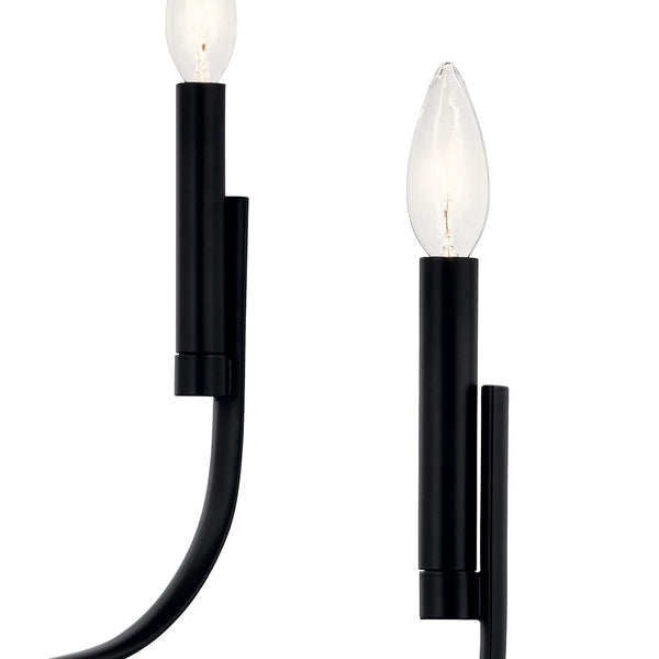 Gilbert 36" Six Lights Chandelier, Black