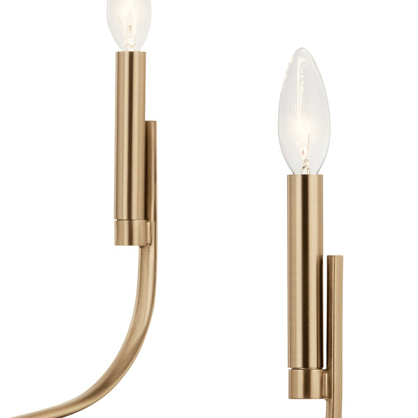 Gilbert 36" Six Lights Chandelier, Champagne Bronze