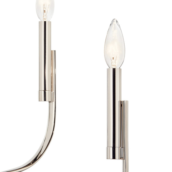 Gilbert 36" Six Lights Chandelier, Polished Nickel