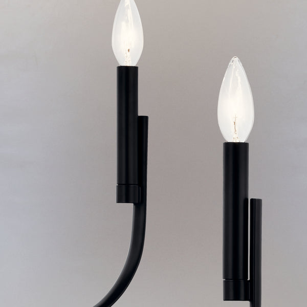 Gilbert 48" Eight Lights Chandelier, Black