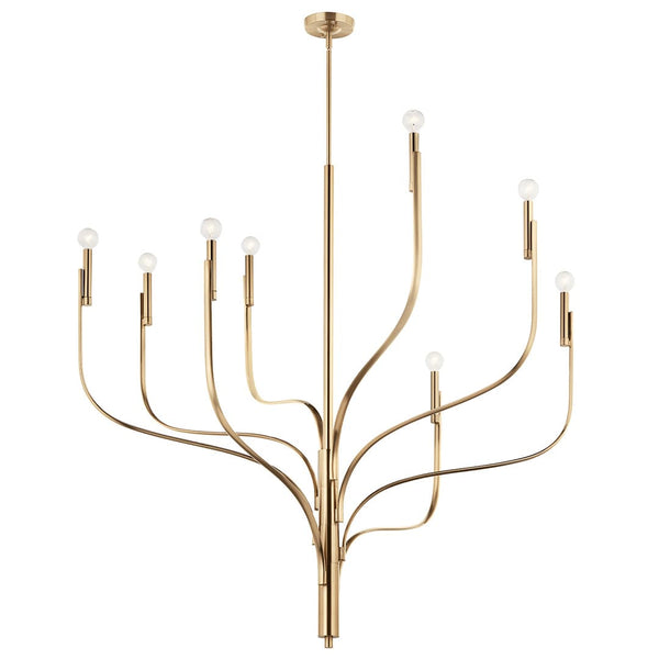 Gilbert 48" 8 Light Chandelier, Champagne Bronze