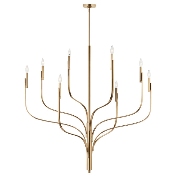 Gilbert 48" Eight Lights Chandelier, Champagne Bronze