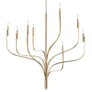 Gilbert 48" Eight Lights Chandelier, Champagne Bronze