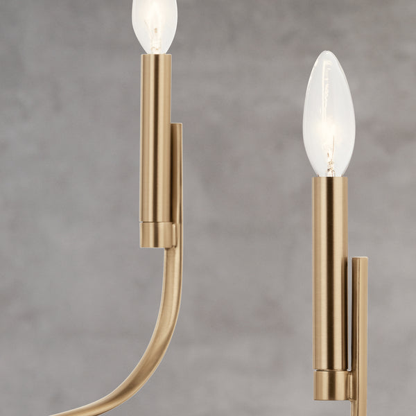 Gilbert 48" Eight Lights Chandelier, Champagne Bronze