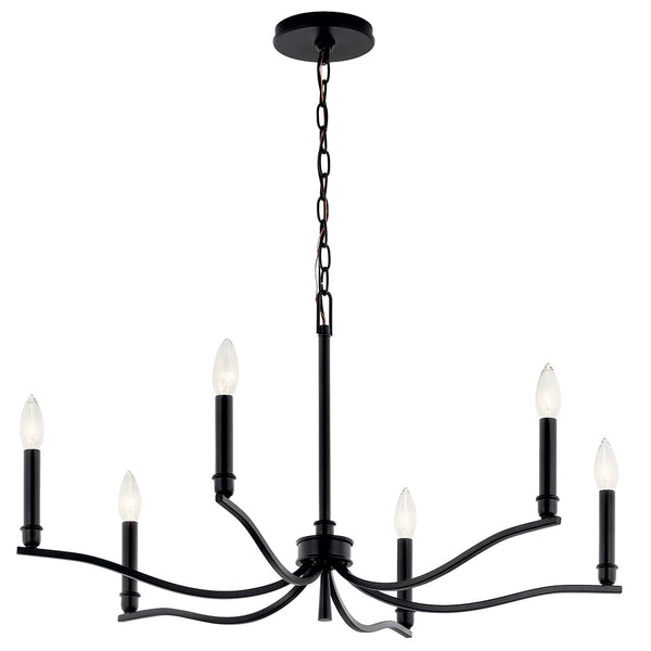 Talisa 32" 6 Light Chandelier, Black