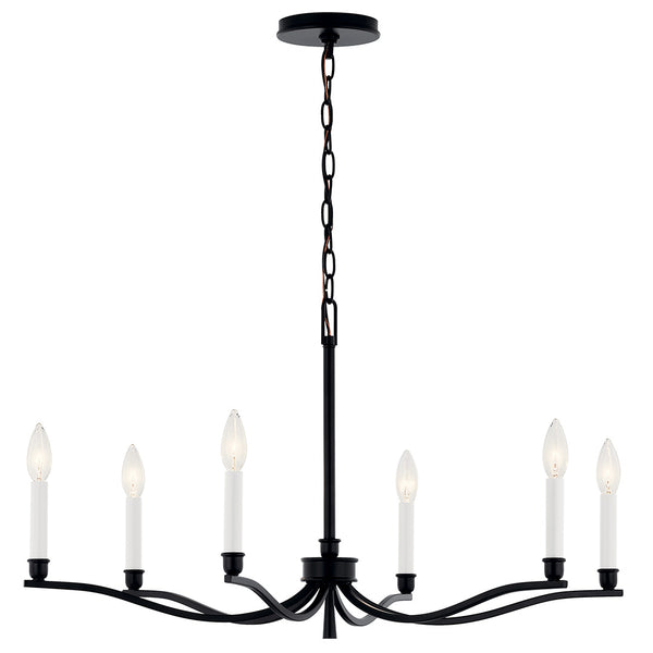 Talisa 32" Six Lights Chandelier, Black