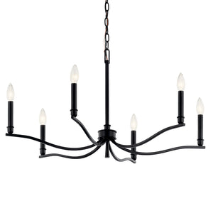 Talisa 32" Six Lights Chandelier, Black