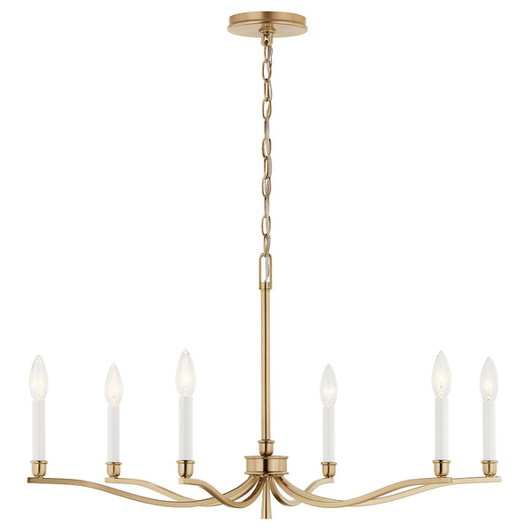 Talisa 32" Six Lights Chandelier, Champagne Bronze