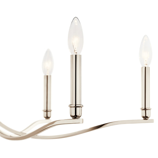 Talisa 32" Six Lights Chandelier, Polished Nickel