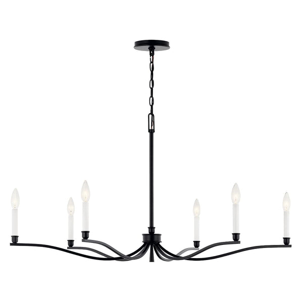 Talisa 42" 6 Light Chandelier, Black