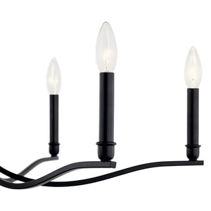 Talisa 42" Six Lights Chandelier, Black