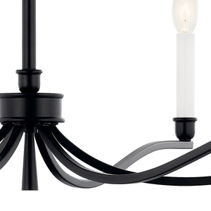 Talisa 42" Six Lights Chandelier, Black