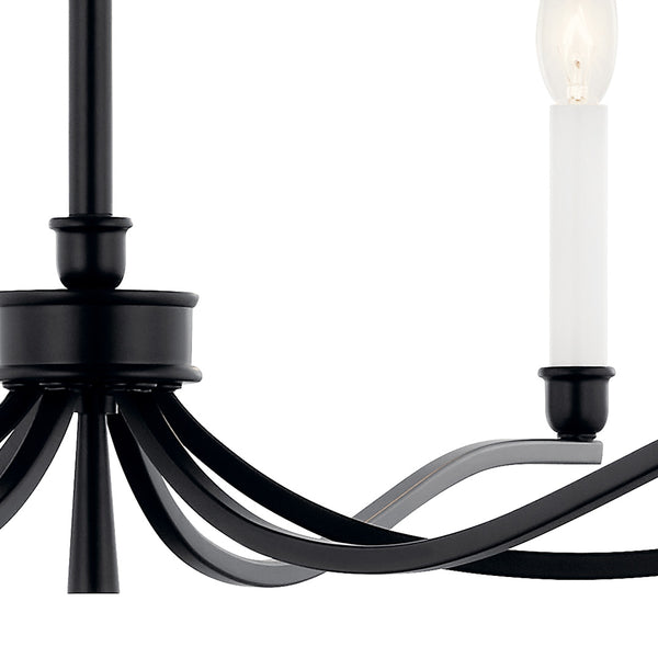 Talisa 42" Six Lights Chandelier, Black