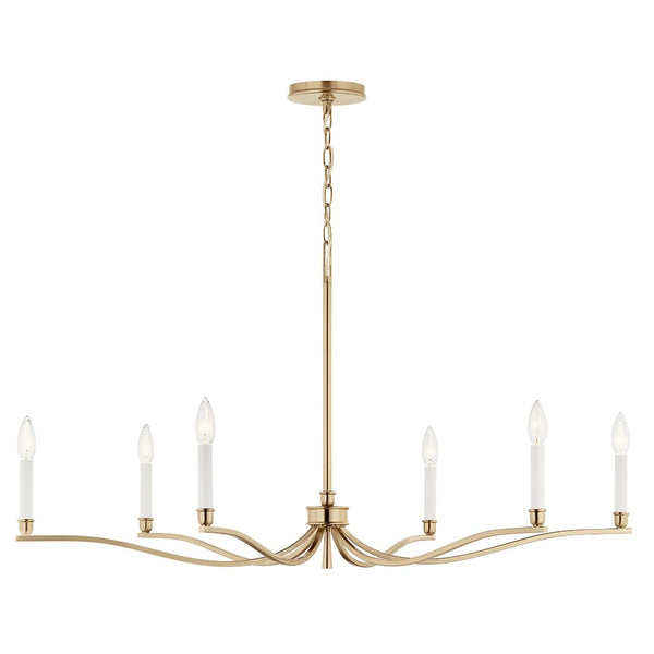 Talisa 42" 6 Light Chandelier, Champagne Bronze