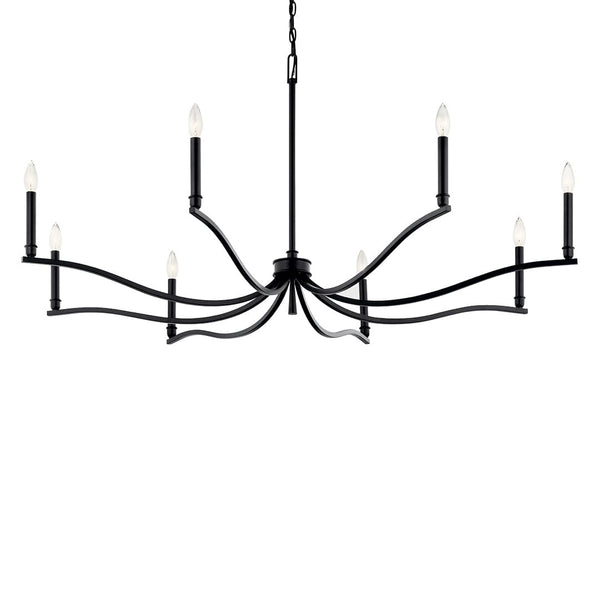 Talisa 52" 8 Light Chandelier, Black
