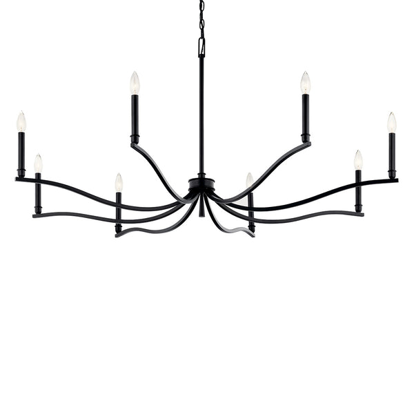 Talisa 52" Eight Lights Chandelier, Black