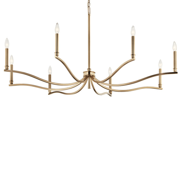 Talisa 52" Eight Lights Chandelier, Champagne Bronze