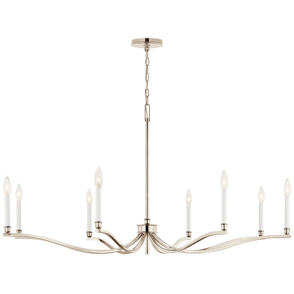 Talisa 52" Eight Lights Chandelier, Polished Nickel