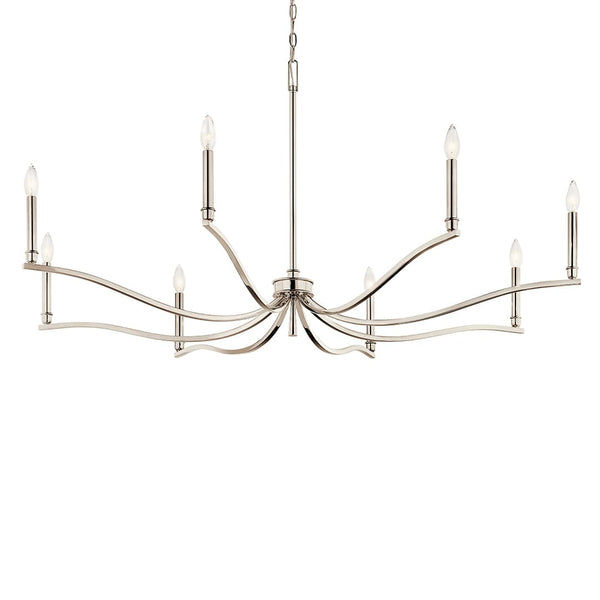 Talisa 52" 8 Light Chandelier, Polished Nickel