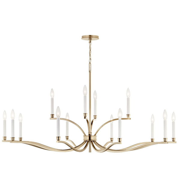 Talisa 53" 14 Light 2-Tier Chandelier, Champagne Bronze