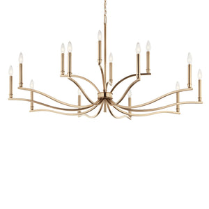 Talisa 53" Fourteen Lights Chandelier, Champagne Bronze