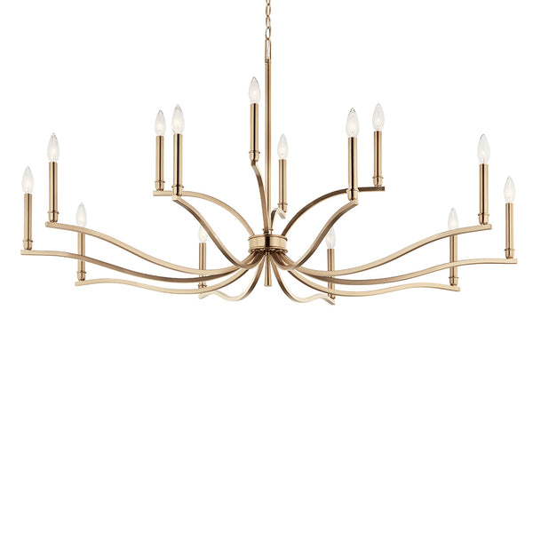 Talisa 53" Fourteen Lights Chandelier, Champagne Bronze