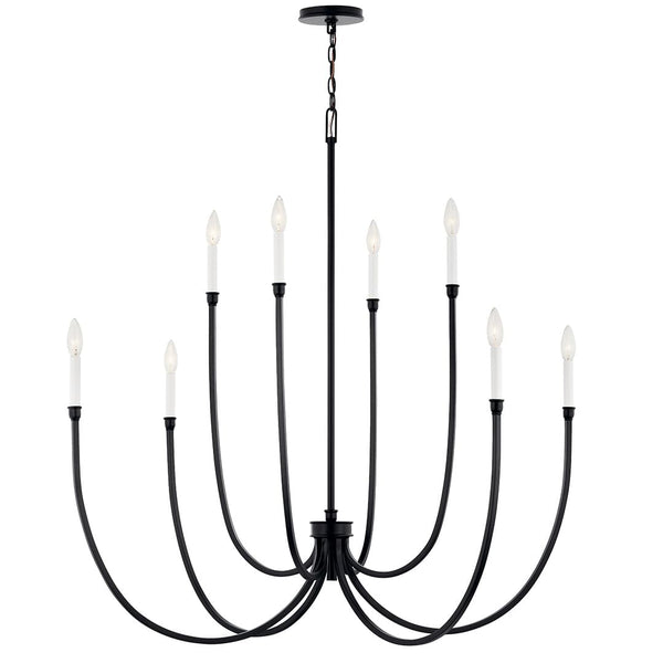 Talisa 45" 8 Light Foyer Chandelier, Black