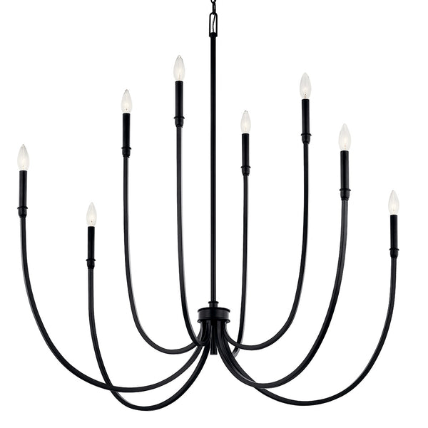 Talisa 45" Eight Lights Foyer Chandelier, Black