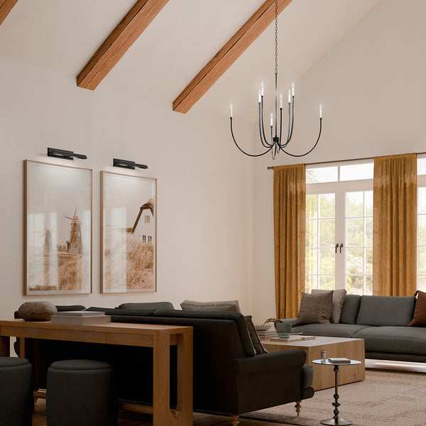 Talisa 45" Eight Lights Foyer Chandelier, Black