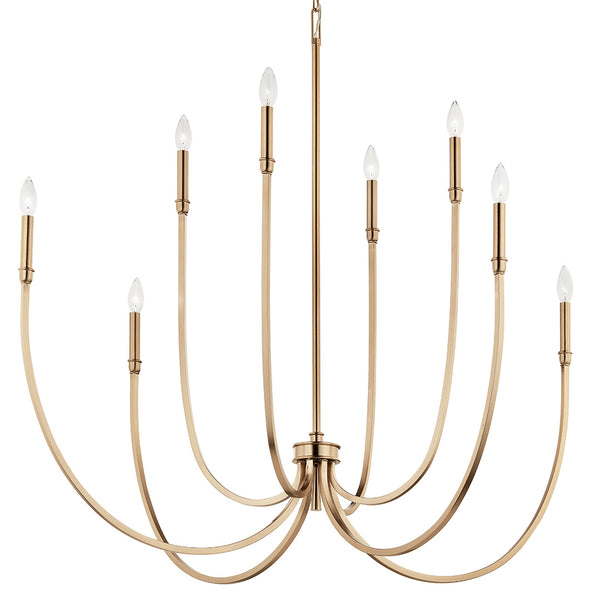 Talisa 45" Eight Lights Foyer Chandelier, Champagne Bronze