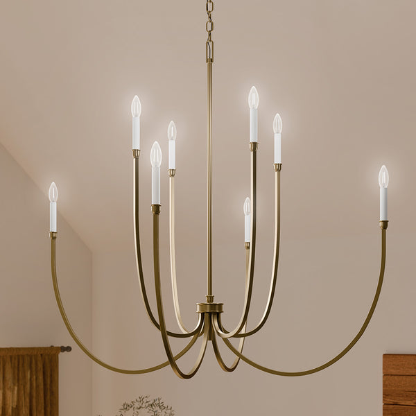 Talisa 45" Eight Lights Foyer Chandelier, Champagne Bronze