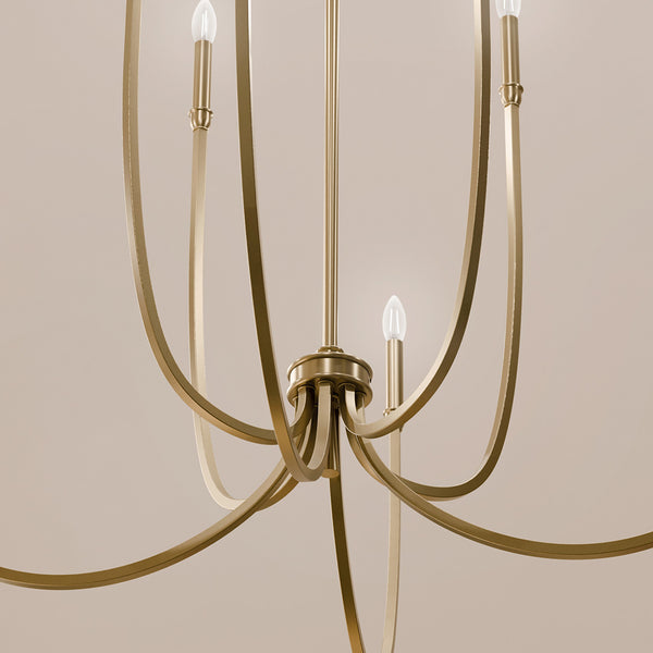 Talisa 45" Eight Lights Foyer Chandelier, Champagne Bronze