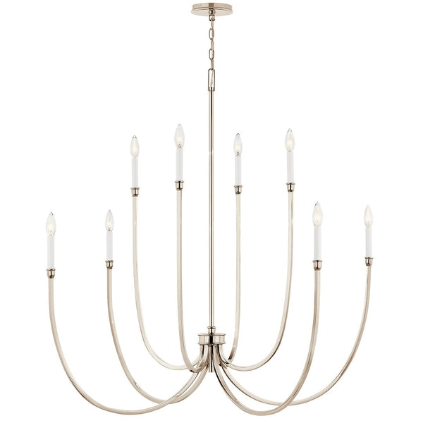 Talisa 45" 8 Light Foyer Chandelier, Polished Nickel