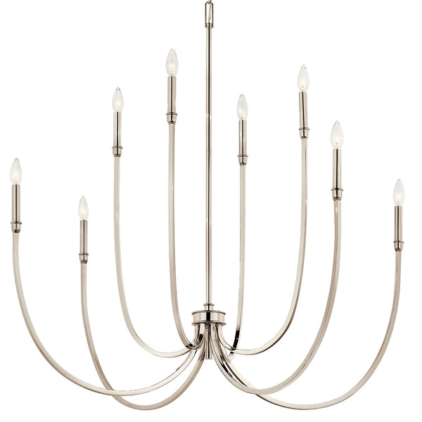 Talisa 45" Eight Lights Foyer Chandelier, Polished Nickel