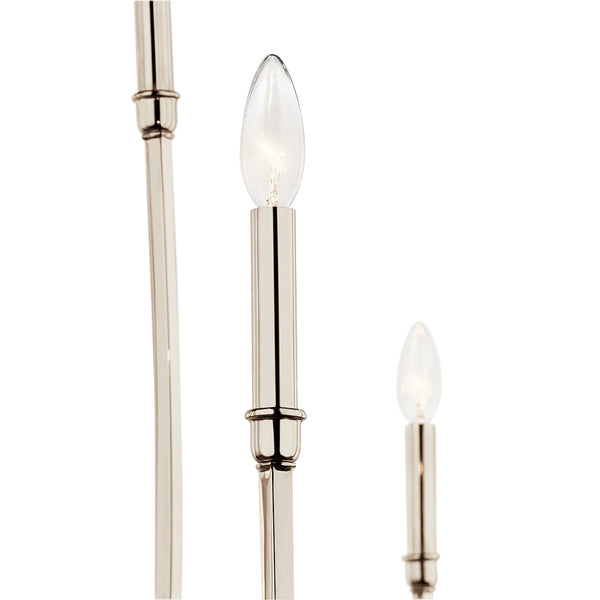 Talisa 45" Eight Lights Foyer Chandelier, Polished Nickel