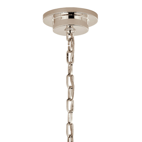 Barron 32" Six Lights Chandelier, Polished Nickel